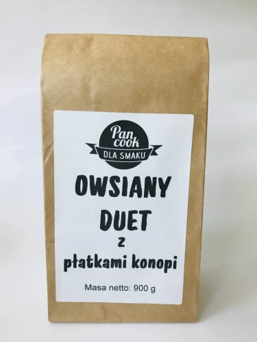 Owsiany duet z płatkami konopi 900 g – zdrowa mieszanka