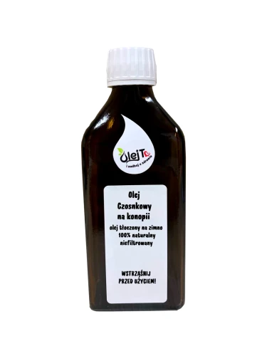 Olej czosnkowy na konopi – aromatyczny olej smakowy