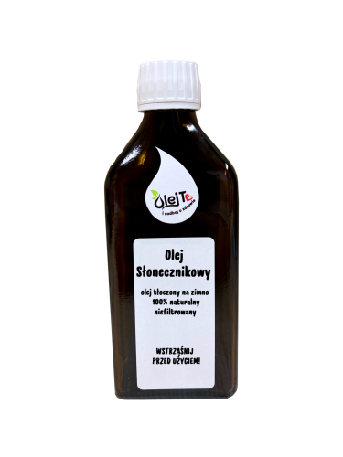 Olej słonecznikowy tłoczony na zimno – naturalny olej roślinny