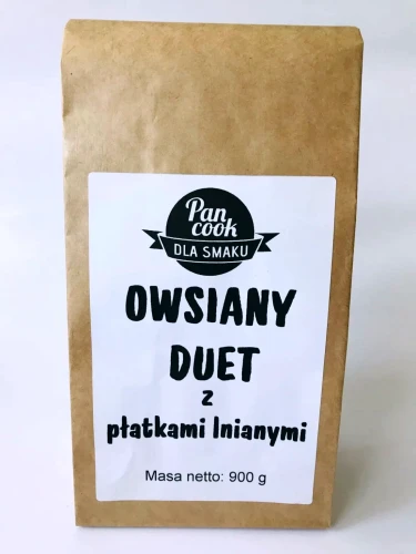 Owsiany duet z płatkami lnu 900 g – zdrowa mieszanka